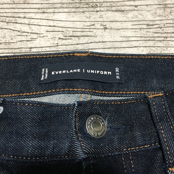 Everlane Uniform Skinny Jeans Men’s 31x30 Dark Wash Blue Indigo Stretch Organic - Picture 10 of 10